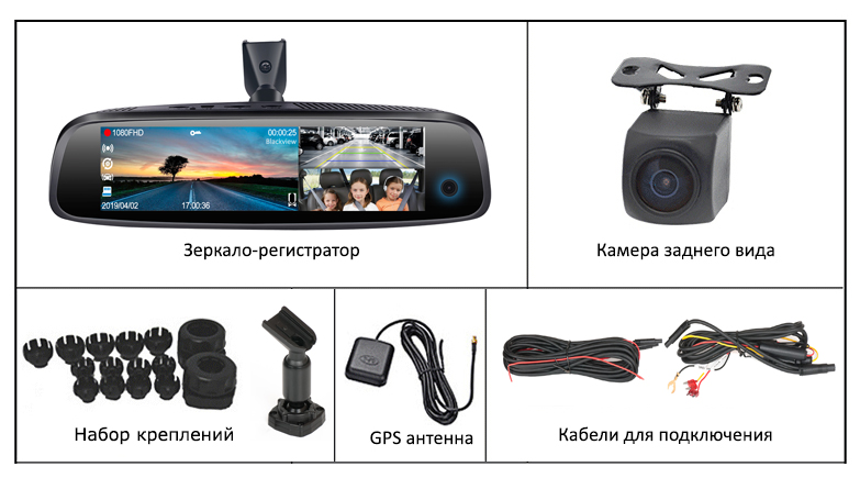 Регистратор автомобильный Blackview X8 (2+32), 4G, Wi-Fi, GPS навигация, 3 камеры, с функцией GPS радара и удаленного мониторинга 24 часа в сутки