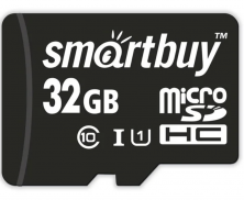Карта памяти microSDHC 32Gb SmartBuy, Class10, UHS-I, без аптера (SB32GBSDCL10-00)